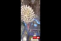 حرم مطهر حضرت زینب لحظاتی پس از وقوع زلزله