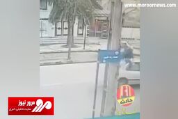 تصادف خنده‌دار یک موتورسوار با یک سمند به سبک فیلم‌های هالیوودی + فیلم