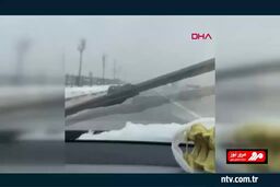 لحظه هولناک ریزش ساختمان‌ها از داخل خودرو
