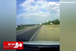 تصادف وحشتناک خودرو هنگام سبقت غیرمجاز + فیلم