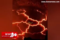نمایی ترسناک از دهانه آتشفشان فعال در هاوایی + فیلم