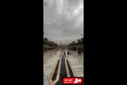 حال و هوای بارانی در بین‌الحرمین