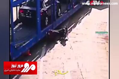 زنده ماندن حیرت انگیز کودک از زیر چرخ‌های تریلی + فیلم
