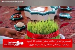 تفسیر و تاویل جالب رهبر انقلاب از نحوه برخورد ایرانیان مسلمان با رسوم نوروز