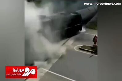 لحظه تصادف قطار با کامیون! + فیلم