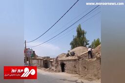 مرمت غیراصولی و عجیب یک اثر تاریخی + فیلم