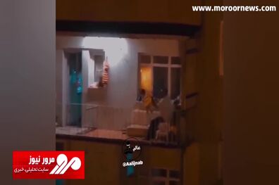 حرکت احساسی یک پدر برای تفریح دخترش در آپارتمان + فیلم