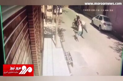 کیف‌قاپی وحشیانه از یک زن در اسلامشهر مقابل چشمان دخترش + فیلم