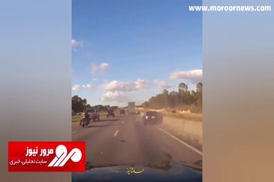 له شدن یک خودرو آئودی در تصادف با کامیون + فیلم
