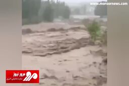 فراری دادن یک پراید توسط مردم از وسط سیل ویرانگر در اردبیل! + فیلم