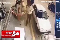 انفجار هولناک یک خودرو در جایگاه گاز مثل بمب! + فیلم