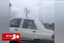 عبور عجیب یک پراید از روی بلوار دور از چشمان پلیس! + فیلم