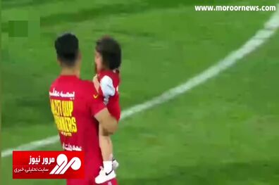 شوخی بیرانوند با سوتی خودش پس از قهرمانی پرسپولیس + فیلم