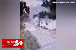 لحظه اصابت موشک از لبنان به یک نقطه نظامی اشغالی در شمال فلسطین + فیلم