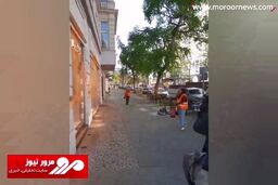 رنگ‌پاشی روی مغازه‌های برند در برلین + فیلم