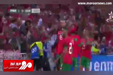 حرکت خبرساز بازیکنان تیم ملی مغرب بعد از گلزنی در هنگام شادی گل! + فیلم
