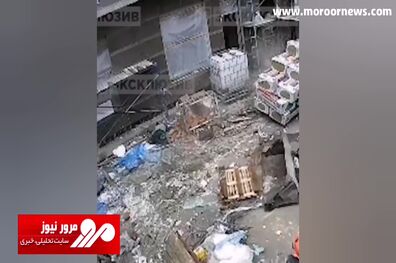 لحظه دلخراش سقوط بالابر ساختمان روی مهندس ناظر! + فیلم