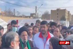 بازدید رییسی از اردوگاه اسکان اضطراری زلزله‌زدگان خوی