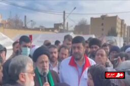 بازدید رییسی از اردوگاه اسکان اضطراری زلزله‌زدگان خوی
