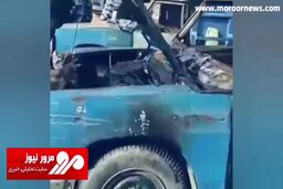 افراد ناشناس چند خودرو نیسان را در شهر شاهرود به آتش کشیدند + فیلم