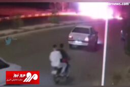 آتش گرفتن یک دستگاه سمند بعد از چپ کردن! + فیلم