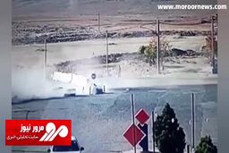 لحظه واژگونی وحشتناک یک تریلی در مشهد از زاویه‌ دوربین‌های دهیاری + فیلم