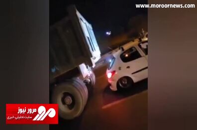 اقدام جنون‌آمیز چند جوان با پژو ۲۰۶! + فیلم
